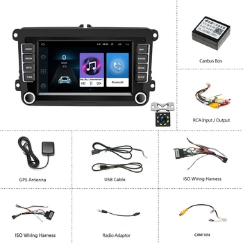 Camecho 2Din avtoradio Android 8.1 Avto Večpredstavnostna GPS Mp5 Predvajalnik Bluetooth 2din Avtomobilski Stereo sistem Za Volkswagen, Škoda Polo Autoradio