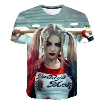 T-shirt samomor moštva ženske moški ženske oblačila smešno klovn T-shirt človek 3D T-shirt črna rdeča kratka sleeved oblačila streetwe