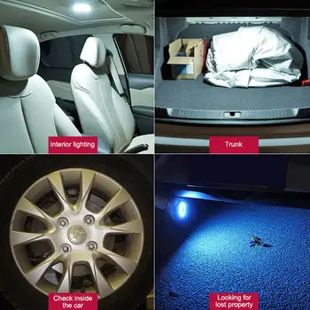 Avto Branje Svetlobe USB LED Lučka Prenosni Krog ponovno Polnjenje Notranje zadeve Univerzalna Dotik Tip Luči Svetilka Noč Brezžični Interi I8F5