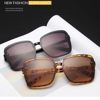 Kvadratni sončna Očala Prevelik Velik Okvir Letnik Ženske blagovne Znamke Oblikovalec Razkošje 2020 Nove Modne Trendovske Priljubljena Očala za Sonce UV400