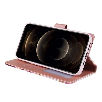 Marmor Vzorec Denarnice Primeru Za iPhone 12 Pro Max 11 Pro SEBI 2020 7 8 6 6s Plus X 10 XR XS Max Flip PU Usnje Knjiga Primeru Telefon
