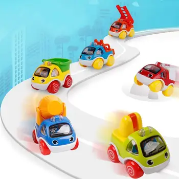 Zgodnje Izobraževalne Razvoj Avtomobilov za Otroke Malčka Trenje Pogon Vozil Baby Potegnite Nazaj, Avto Igrače za 1 2 3 Let, Fantje