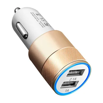 2Ports USB Aluminija Avto Polnilec + Tip C USB-C Najlon Kabel za Polnjenje za Samsung Galaxy A01 A10 A20 A30 A40 A50 A51 A71 M21 M31