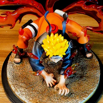 Anime Naruto Kyuubi Kip PVC Dejanje Slika Naruto Shippuden Naruto Uzumaki Kurama Model Igrača Figur 200mm