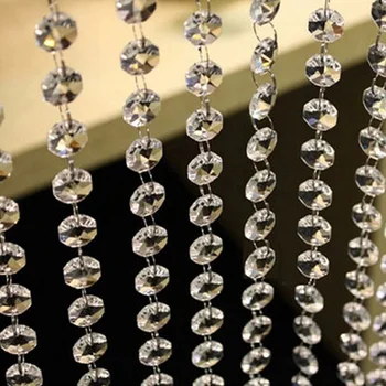 33ft/10M DIY Dekor Diamond Akrilna Crystal Kroglice Zavese Poroko Sklop Garland Okno Šali Zavese Dekoracijo Za dnevno Sobo