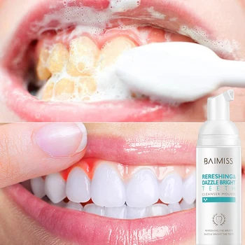 BAIMISS Sveže Sije Zob-Čiščenje Mousse zobno pasto za Beljenje Zob Ustno Higieno Odstrani Plaketo Madežev Slab Zadah Zobni Orodje