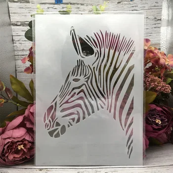 4Pcs/Set 29 cm A4 Tiger Volk Zebra Krap DIY Layering Matrice Slikarstvo Album Kolorit Reliefi Album Dekorativni Predlogo