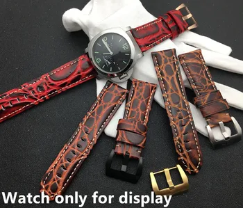 Kakovost blagovne znamke rock zrno resnično Pravega usnja Watchband 24 mm Watch Band Za Panerai trak za PAM111/386/441 Sponke 44m orodja