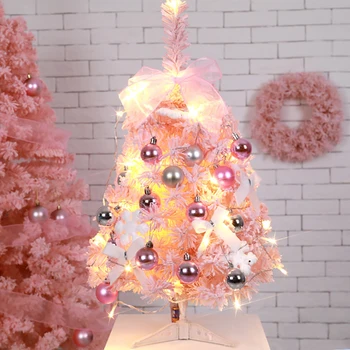 Božično Drevo 60 cm Mini Božično Drevo Cedra Namizje Tree Okraski Z LED Luči Božič Dom Dekor Otrok Za Novo Leto Darilo