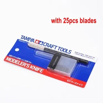 Tamiya Obrti Nož Modeler je Nož z 25pcs Rezila Kit Obrti Model Orodja Tamiya 74040 Brezplačna Dostava