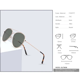 Senta Pilotni Moških Polarizirana sončna Očala UV400 Zaščito Očala Krog Leče, sončna Očala Vožnje moška Očala 4 Barve GLT9036