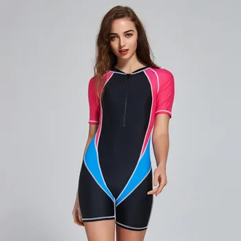 Novi Anti-UV Lycra Kratek Rokav Triatlon mokra Obleka Ženske Deskanje Mokro Obleko za Plavanje Sucba Potapljanje Kože Kopalke Oprema