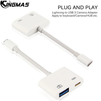IOS Razsvetljavo cepilec za OTG USB 3 Kamera Bralec Ac Priključek Komplet za Sinhronizacijo Podatkov HUB Kabel Za iPhone X 8 7 6 6S Plus Za IPad