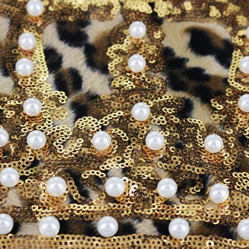 10pieces Beaded Sequins Krono Obliži Leopard Tkanine Aplicirano Sew na Značke za Oblačila DIY Klobuk Vrečko Šivalni Pribor TH1324