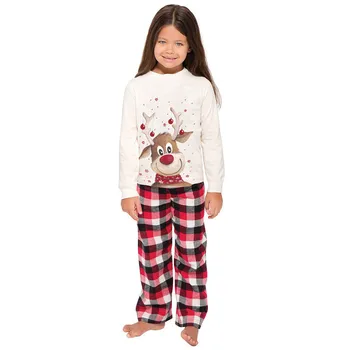 Družina Ujemanja Obleke Božič Pižamo Nastavite BOŽIČ PJs Odrasli Otroci Srčkan Stranka More Pižame Risanka Jelena Sleepwear