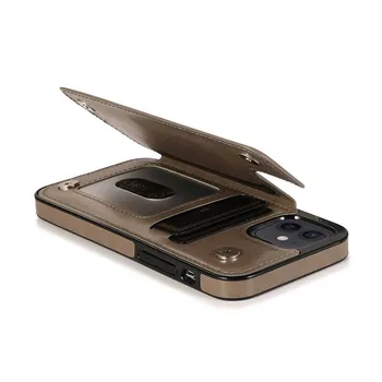 Dvojno Sponke Usnje Reliefi Primeru Za iPhone 12 Mi Ni 12 11 Pro Max 8 7 6 6S Plus Primeru Telefon Za iPhone XS Max X XR Pokrov
