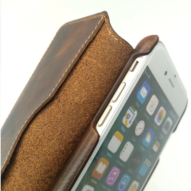 Solque Resnično Pravega Usnja Flip Cover Primeru Za iPhone 7 8 Plus SE 2020 Telefon Letnik Luksuzni Moških Tanek Slim Knjiga Denarnice Primerih