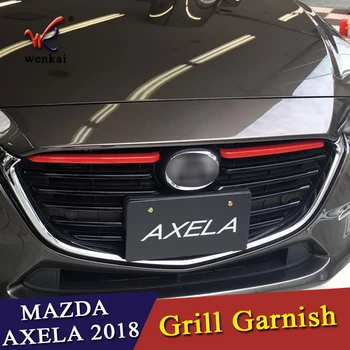 Za Mazda 3 Axela BM 2017 2018 Spredaj Radiator Mesh Mrežico Žara Kritje Trim Vstavite Modeliranje Okrasimo Stražar Avto Styling