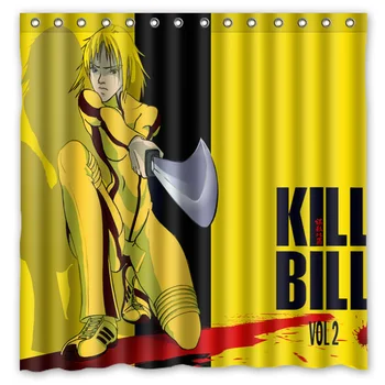 Visoka Kakovost po Meri Nepremočljiva Kopalnica Zavese Kill Bill Poliester Tkanine Tuš Zavesa 180*180 cm
