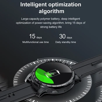 GW20 Pametno Gledati Moške HD Velik Zaslon 5D Bluetooth Klic Srčnega utripa Vreme 30 Dni Pripravljenosti Šport Smartwatch