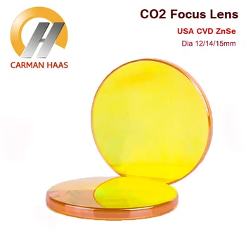 CARMANHAAS CO2 Laser Objektiva za Ostrenje Objektiva ZDA CVD ZnSe, ki se Osredotočajo Objektiv Dia 14 mm 15 mm 16 mm FL 50,8 mm 63,5 mm