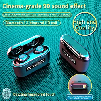 G40 TWS Plus Bluetooth 5.1 Slušalke Mini Touch Kontrole 9D Hifi Stereo Šport Dual-Mic Čepkov Z 3500Mah Polnjenje Box