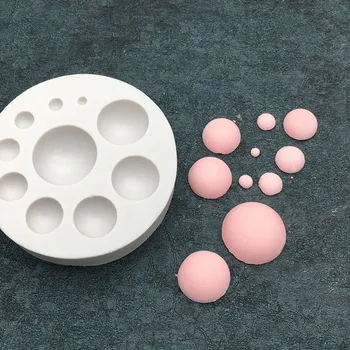 3D Pol Žogo Krog Sugarcraft Silikonsko Plesni Fondat Torta Dekoraterstvo Orodja Kuhinjski Pribor za Peko Party Plesni Čokolado