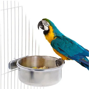 Iz nerjavečega Jekla Coop Pokal Pet Papige Hrane Napajalni Ara Vode, Posodo za Ptičje Kletke Dodatki