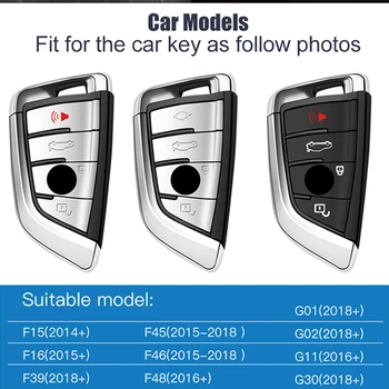Avto Ključ Primeru Zajema TPU Fob Za BMW 2 3 5 7 Series 6GT X1 X3 X5 X6 F45 F46 G20 G30 G32 G11 G12 F48 G01 F15 F85 F16 F86 Keychain