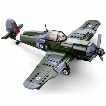 Svetovne Vojne Vojaške Serije British Air Force Spitfire Borec Model vojak Številke Stavbe, Bloki, Igrače, Darila