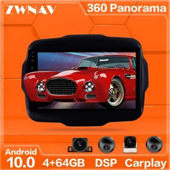 360 Kamere Android 10 sistem Avtomobila Multimedijski Predvajalnik Za Jeep Renegade-2018 GPS Navi Radio stereo IPS, zaslon na Dotik, vodja enote