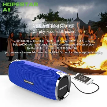 HOPESTAR A6 Bluetooth Zvočnik Prenosni Brezžični Zvočnik Soundbar 3D stereo Prostem Nepremočljiva Velika Moč Banke 35W