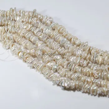 APDGG Naravnih 9-11 mm keshi sredini izvrtane white pearl pramenov svoboden kroglice ženske lady nakit DIY