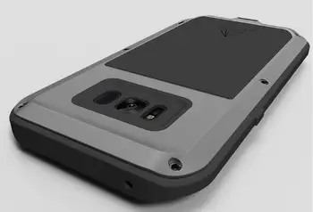 Močan Shockproof Umazanijo Dokaz Aluminijasto Ohišje Za Samsung Galaxy S8 Plus Primeru Mobilni Telefon, Lupine, Kože, Torba
