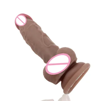 Seks Dildo ne Vibrator za ženske Adult Sex igrače muco Silikonski Penis Realne Mehko Upogljivi Močan Sesalni Nepremočljiva H4