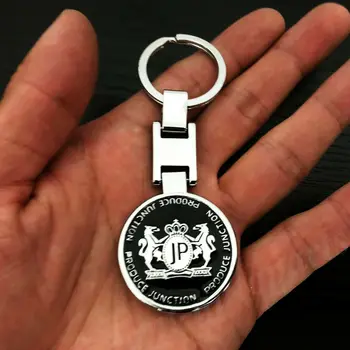 2pcs Kovinski JP Križišču Proizvajajo VIP Razkošje JDM Avto Keyring Keychain Ključnih Verige