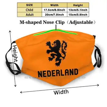 Nederland Odrasli Otroci Stroj Smešno Masko S Filtrom Nizozemska Nizozemska Nizozemska Reprezentanca Nizozemske Reprezentance