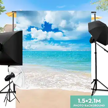 5x7Ft Foto Ozadje Fotografije Kulise Okolij za Foto Studio Plaže, modro Nebo Poletne Fotografije za Ozadje