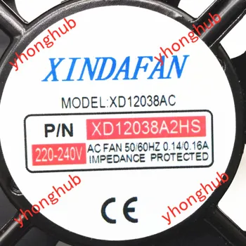 XINDAFAN XD12038AC AC 220V 0.16 A 120x120x38mm 2-Žice Strežnik Hladilni Ventilator