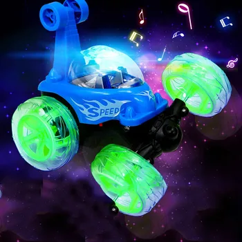 Mini RC Avto Polnjenje Lučka Glasbe Električni Daljinsko upravljanje 360 Prevračanjem RC Smetišče Tovornjak fantje Igrače za Otroke
