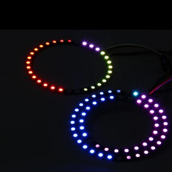 5v ws2812b 5050 RGB RGBW RGBWW LED Obroč Lučka Sveti,modul trakovi 1/8/12/16/24/32 LED/prstan z Integrirano Gonilnike za Arduino