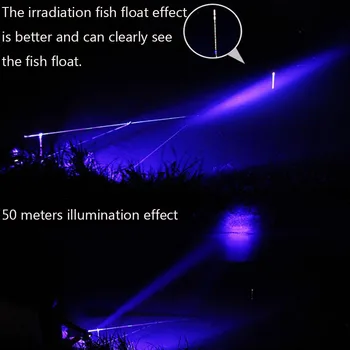 60 W Ribolov baklo Super Svetla Iskanje Svetilka, Polnilne, Iskanje Svetlobe LED Max 500 m 18000mAh Nepremočljiva Vojske zelena