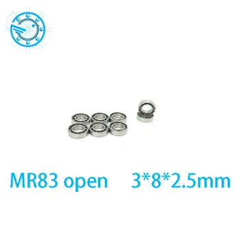 Brezplačna dostava 20 Kos MR83(3*8*2.5)ODPRITE MINI ležaji 3x8x2.5 mm ABEC-3 ležaji,