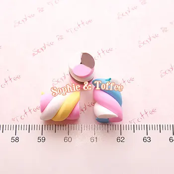 (20 piecees/veliko)Gline barve cotton candy hladilnik magnet