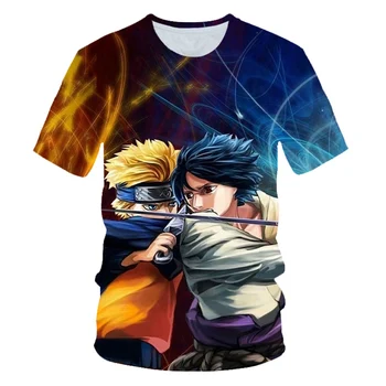 2020 Luštna 3D Cartoon Majica s kratkimi rokavi Otroci Obleke Poletje Kratek Natisnjeni Japonske Anime Naruto t-shirt Fantje Ulične Najstnik Otroci Vrhovi