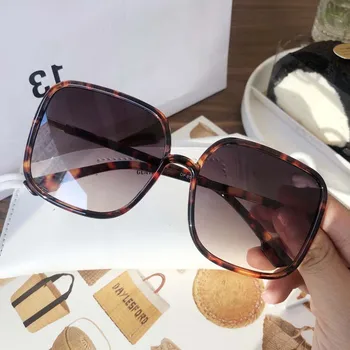 Pravokotnik sončna očala ženske prevelikih očal 2019 gradient rjava roza rimless sončna očala za ženski darilni uv400
