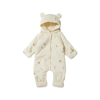 NA ZALOGI 2020 Jesen in Zimo, AZ Istem Slogu Baby otroška Dolgo sleeved Polno-print Prešite Hooded Jumpsuit Toplo Zunanji DOWSuit