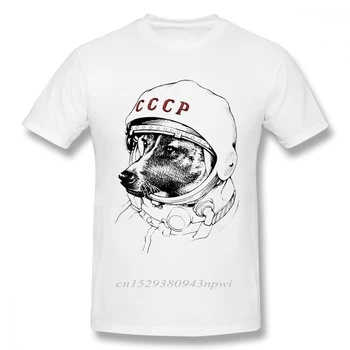 CCCP T shirt Laika Prostor Traveler Tee Majica Moški Kakovosti ZSSR Sovjetski KGB T-Shirt Poletje Priložnostne Tees