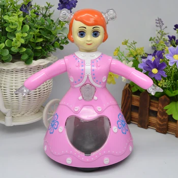 YIJUN IGRAČE YJ-3003 Otroške Igrače elektronske ples 3D Oči lutka Električni Glasbe Lutke Rapunzel Srčkan Otroci Baby Doll Darilo za Rojstni dan