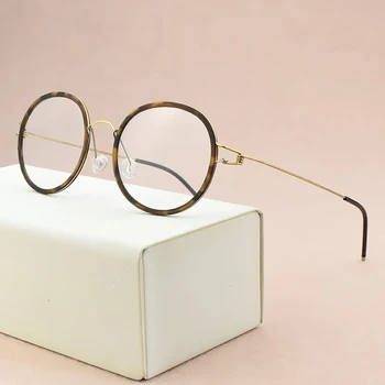 Blagovne znamke titana očal okvir moških okrogle očala okvir ženske optičnih očal okvir kratkovidnost računalnik okviri Nerd glasse